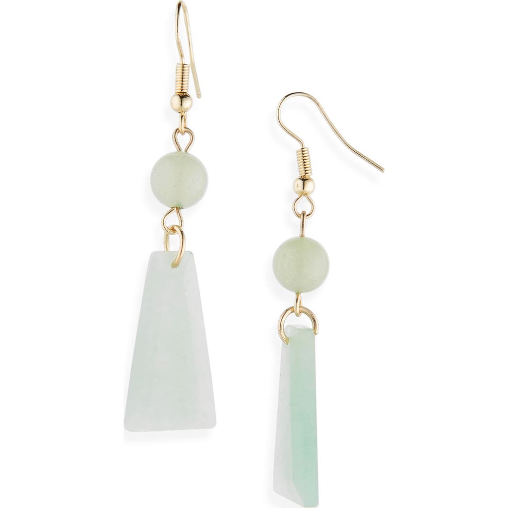 Cara Crystal Fringe Drop Earrings In Green
