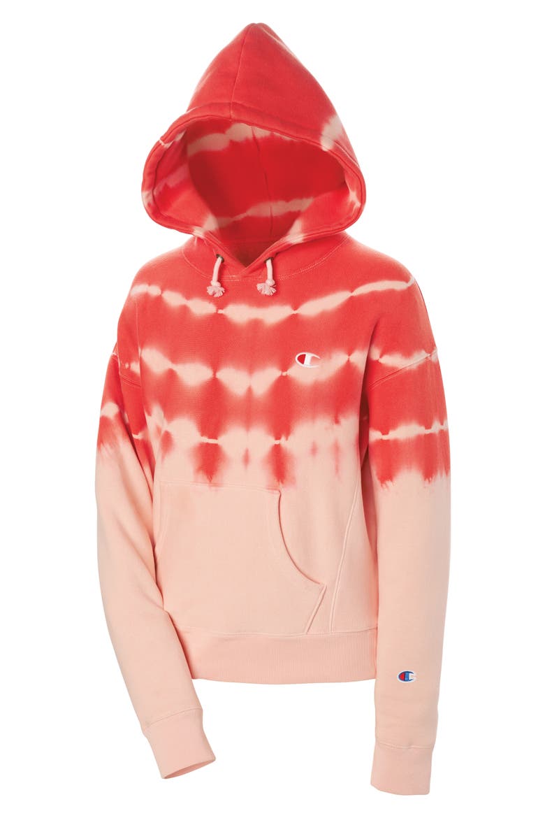Streak Dye Hoodie, Alternate, color, PRIMER PINK