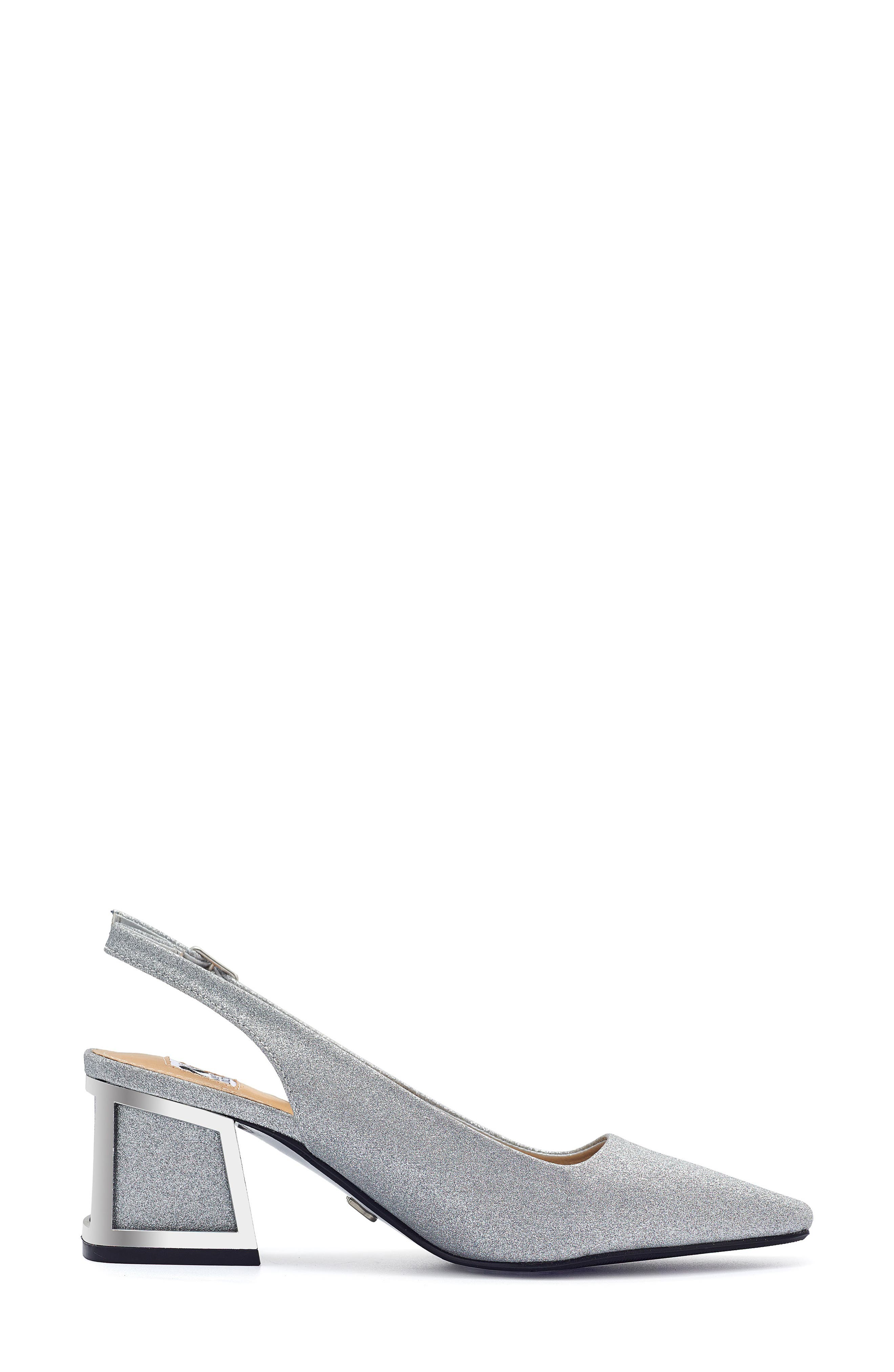 Boca Slingback Pump, Alternate, color, SILVER
