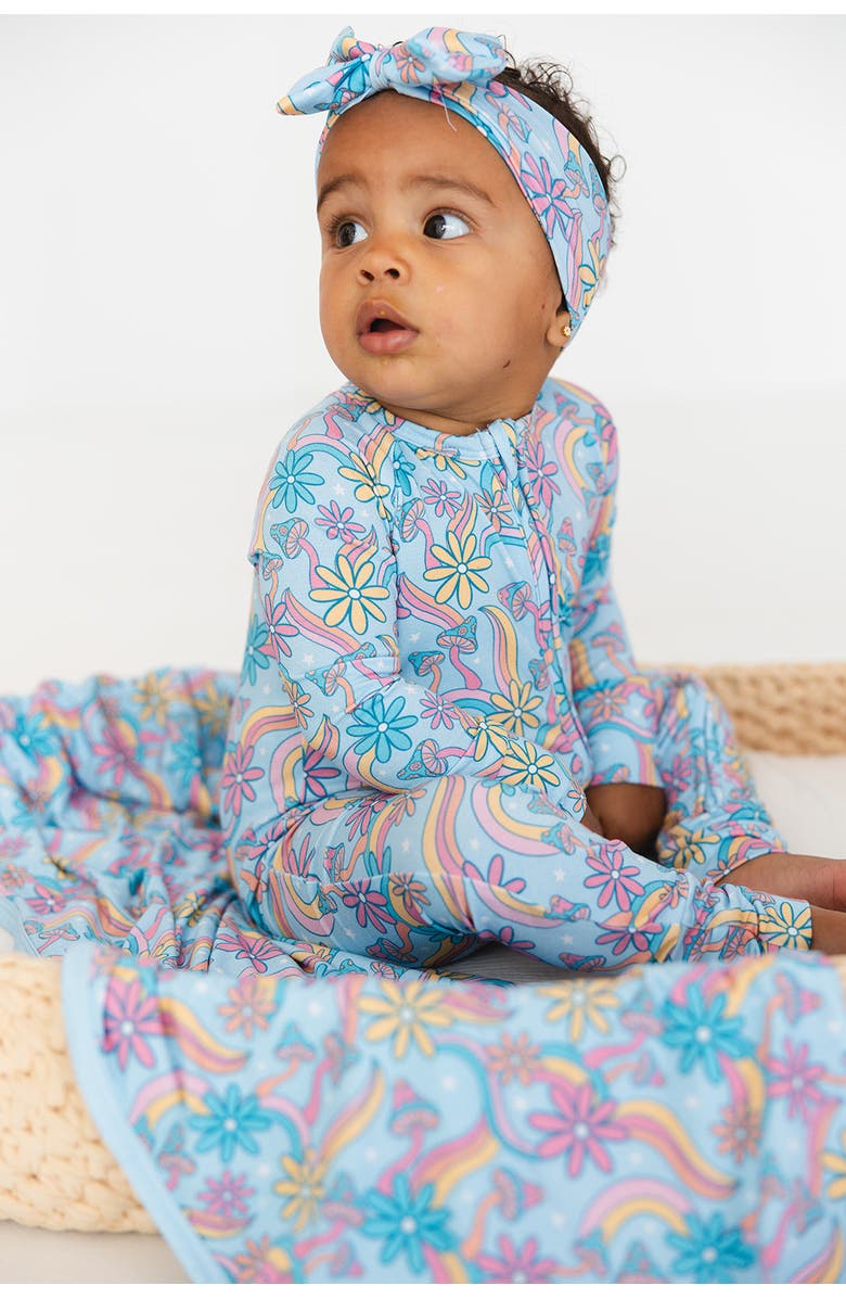 Charlie Lou Baby<sup>®</sup> Groovy Fall After All Double Zipper Convertible Romper, Alternate, color, Blue