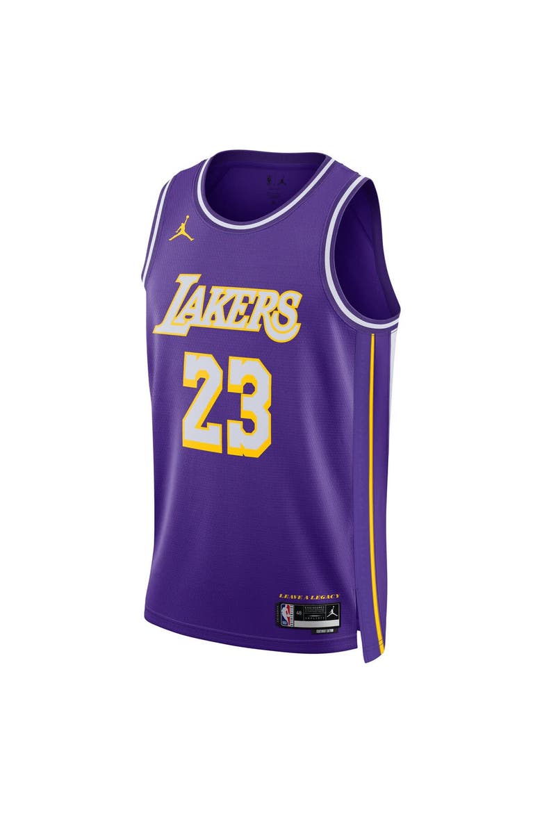 Unisex Jordan Brand LeBron James Purple Los Angeles Lakers Swingman Jersey - Statement Edition, Alternate, color, Purple
