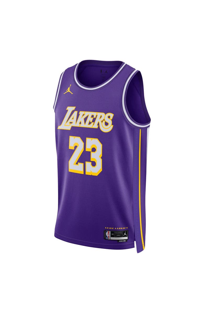 Jordan Brand Unisex Jordan Brand LeBron James Purple Los Angeles Lakers Swingman Jersey - Statement Edition, Alternate, color, Purple