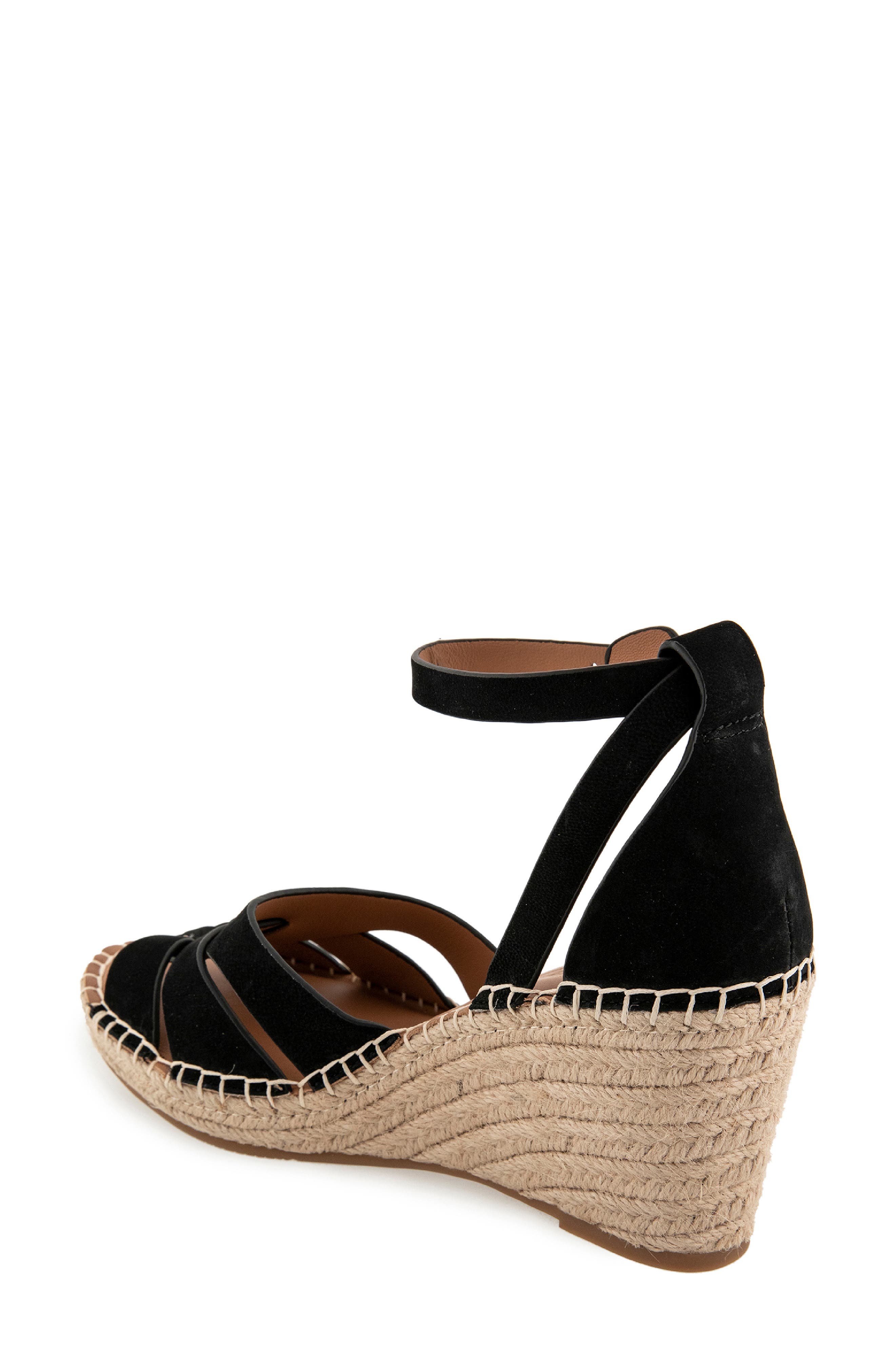 Gentle Souls Espadrille Wedge Sandal, Alternate, color, Black Nubuck