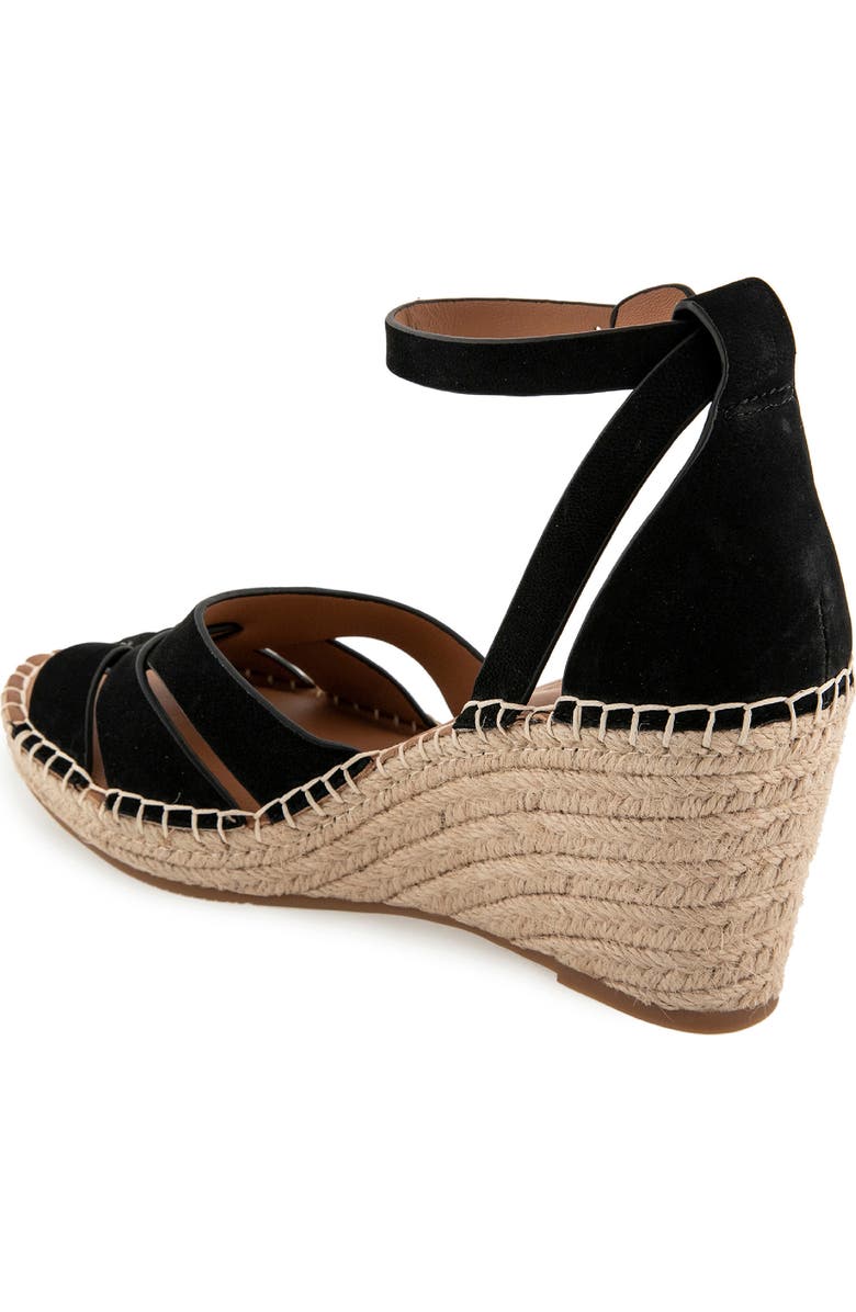Gentle Souls Espadrille Wedge Sandal, Alternate, color, Black Nubuck