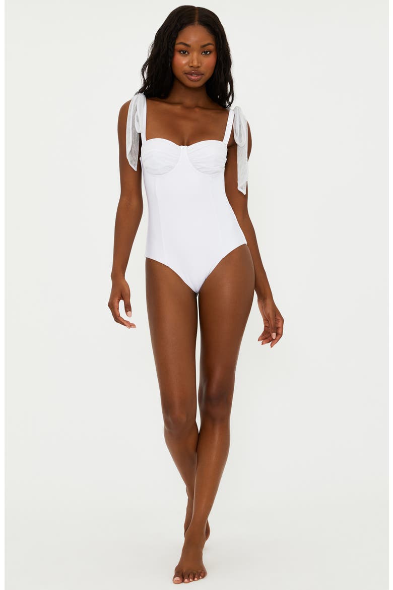 Dede Underwire One-Piece Swimsuit, Alternate, color, WHITE