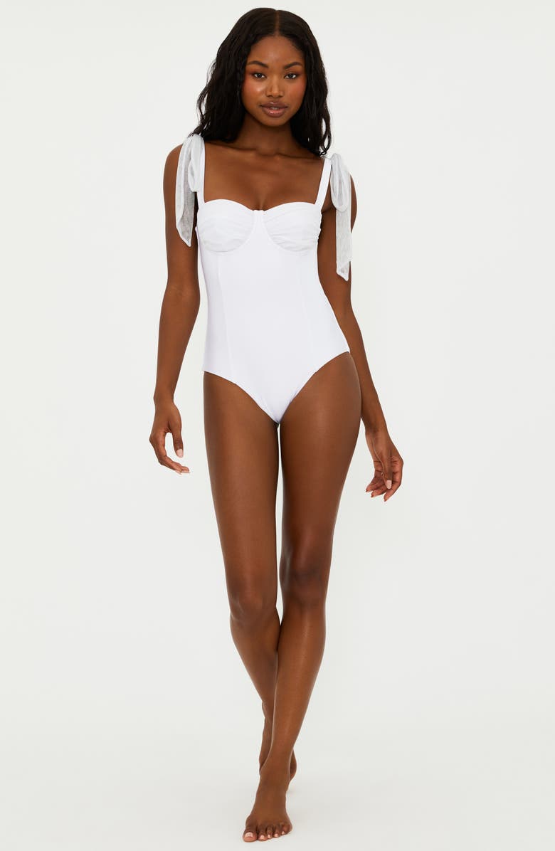 Beach Riot Dede Underwire One-Piece Swimsuit, Alternate, color, White