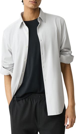 Theory Sylvain Structure Knit Shirt | Saks Fifth Avenue