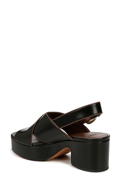 Vince Marlene Calfskin Crisscross Slingback Sandals In Black