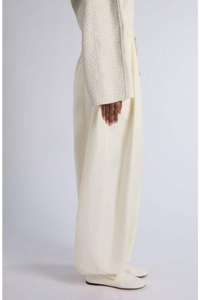 Wide Leg Compact Cotton Toile Trousers, Alternate, color, 9107 PARCHMENT