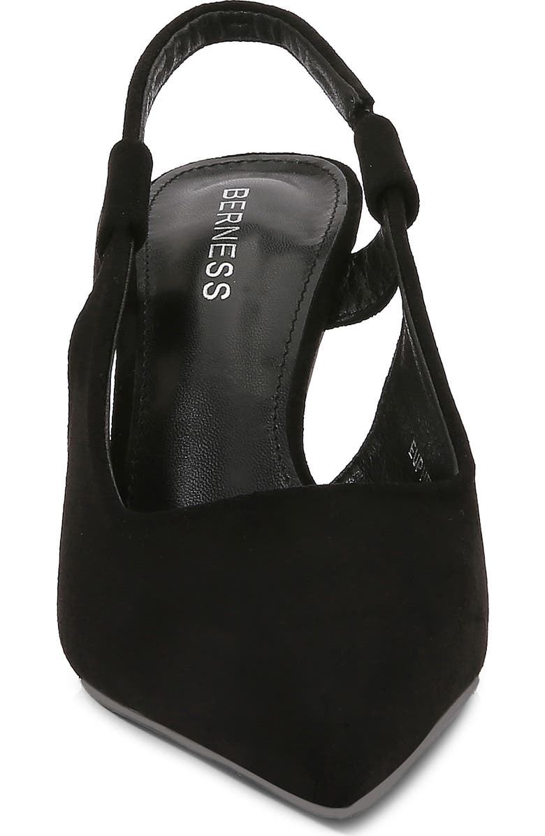 BERNESS Faux Suede Slingback Stiletto Pump, Alternate, color, Black