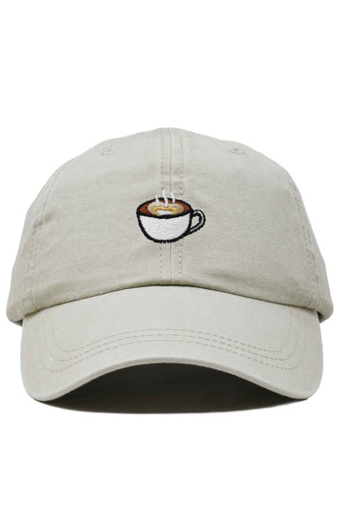 Cappuccino Embroidered Casual Cap