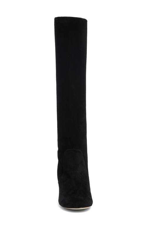Stuart Weitzman Sofia Zip 75 Suede Knee-high Boot In Black