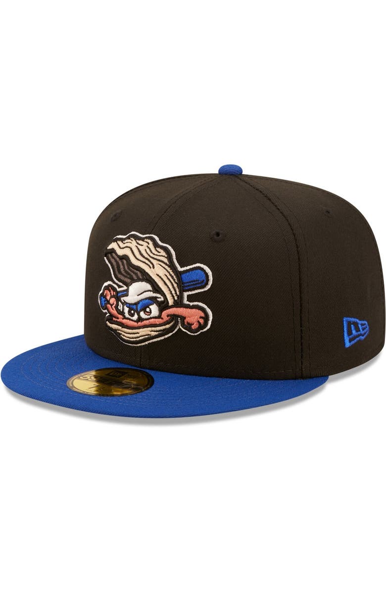 New Era Men's New Era Black Biloxi Shuckers Authentic Collection 59FIFTY Fitted Hat, Main, color, 