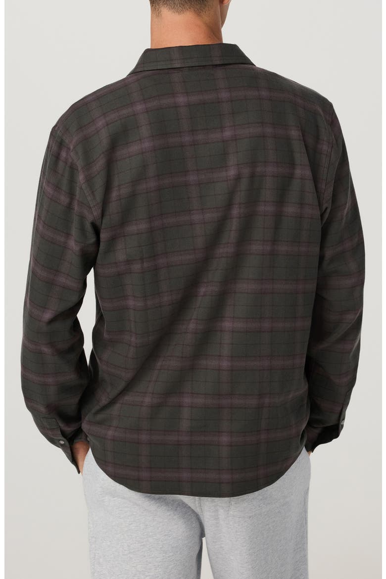 Long Sleeve Midweight Flannel Shirt, Alternate, color, HUNTER GREEN