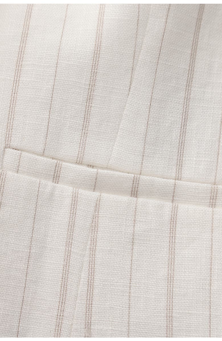 nuaje nuaje Le Tailored Halter Linen Vest, Alternate, color, White Stripe
