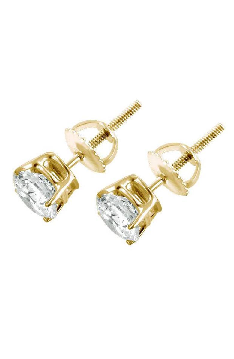 Bliss Diamond 3ct TDW Diamond Studs 14K Gold Lab Grown Screw Back Earrings, Alternate, color, 14K Yellow Gold