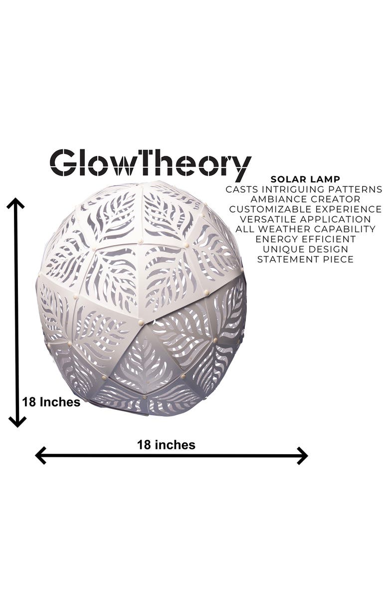 GlowTheory 18" Solar Palm Light White Outdoor Hanging Décor, Alternate, color, Multicolored