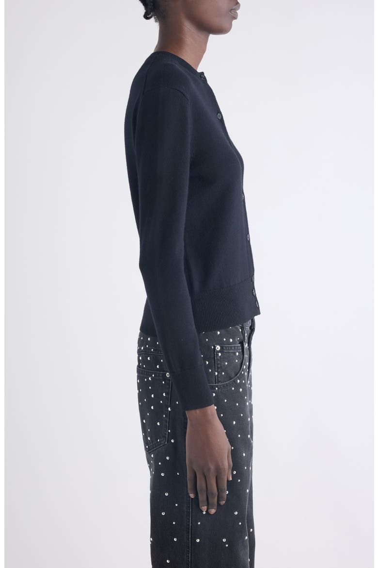 Mona Embroidered Cardigan, Alternate, color, BLACK