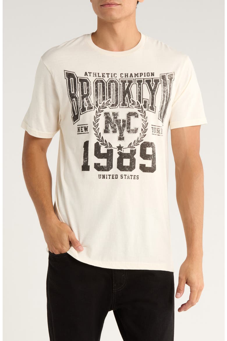 Brooklyn 1989 Cotton Graphic T-Shirt, Main, color, NATURAL