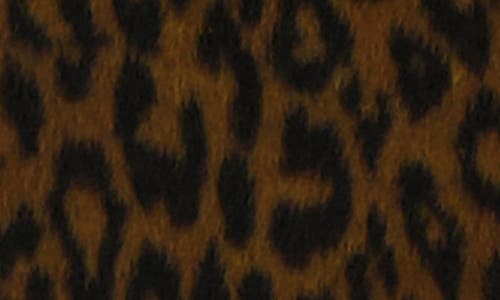 Tahari Lina Single Breasted Leopard Print Coat In Brown