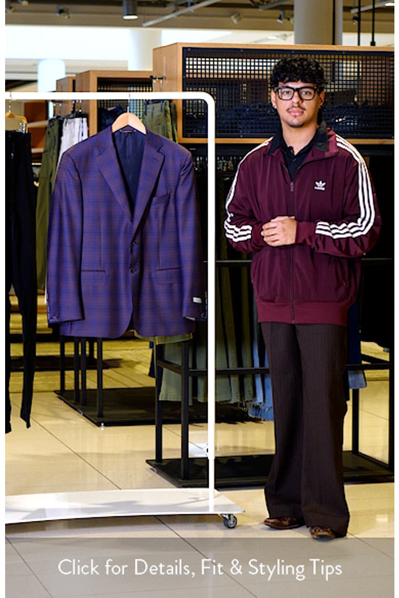 Siena Regular Fit Purple Shadow Check Wool Sport Coat video