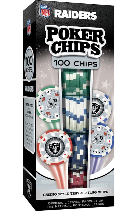 Las Vegas Raiders 100 Piece Poker Chips