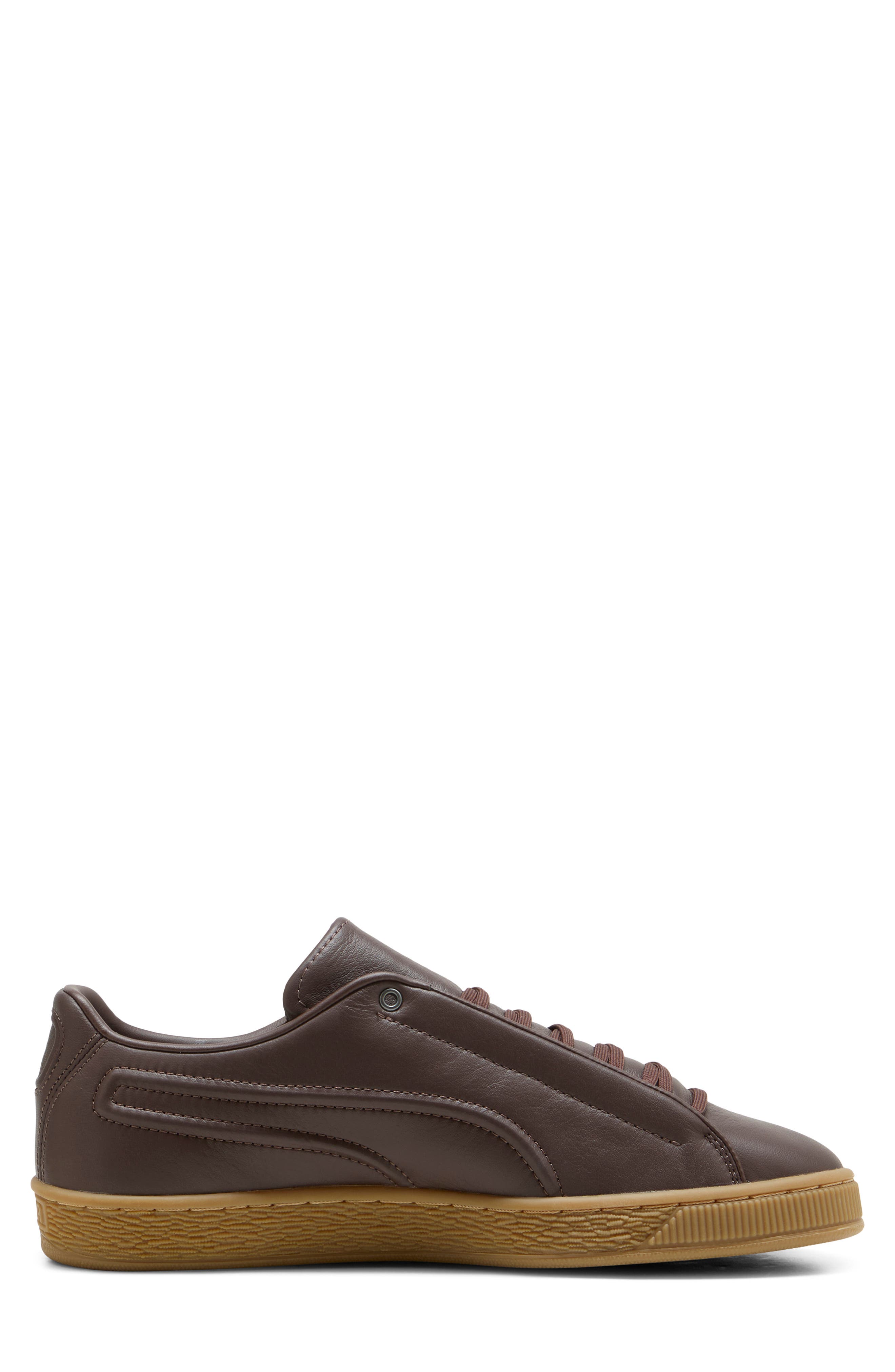 Suede Modern Leather Sneaker, Alternate, color, CHOCOLATE FONDUE/ GUM