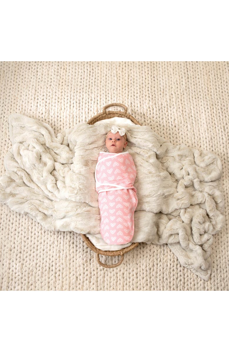 Aden Essentials Easy Swaddle Wrap Quick Change with Bottom Zipper, Snug Cotton Knit Baby Wrap Swaddle Blanket for Newborns, TOG 1.0, 3-Pack, Alternate, color, Briar Rose