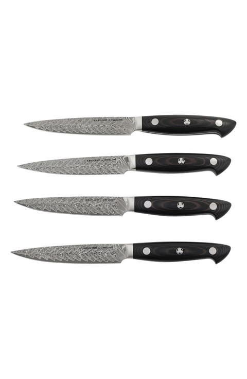 Kramer Euroline Damascus Collection 4-Piece Steak Knives Set