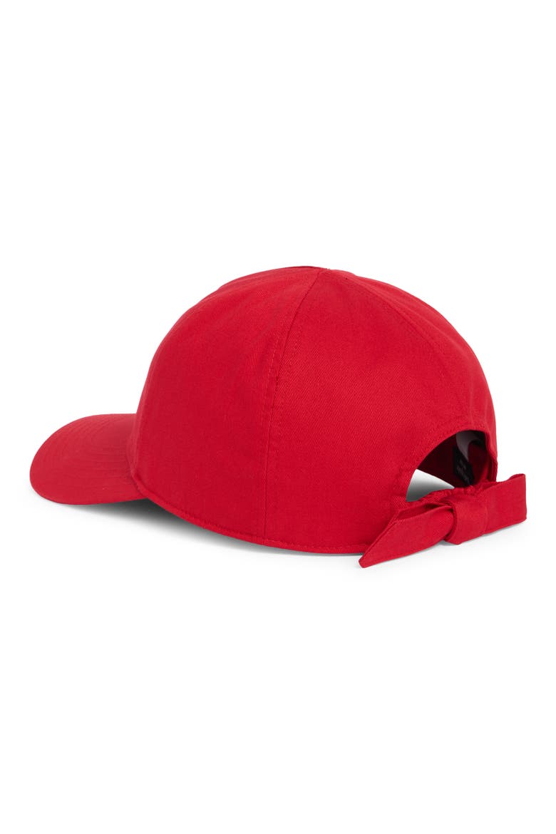 bow baseball cap, Alternate, color, ENGINE RED