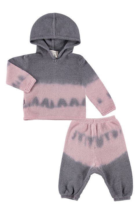 Kids' Dip Dye Thermal Knit Hoodie & Pants Set (Baby & Toddler)