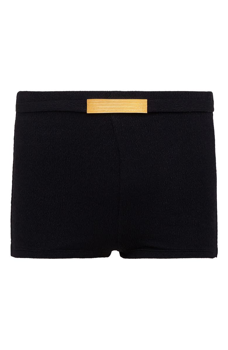 ViX Paula Hermanny Monica High Waist Swim Shorts, Alternate, color, Black