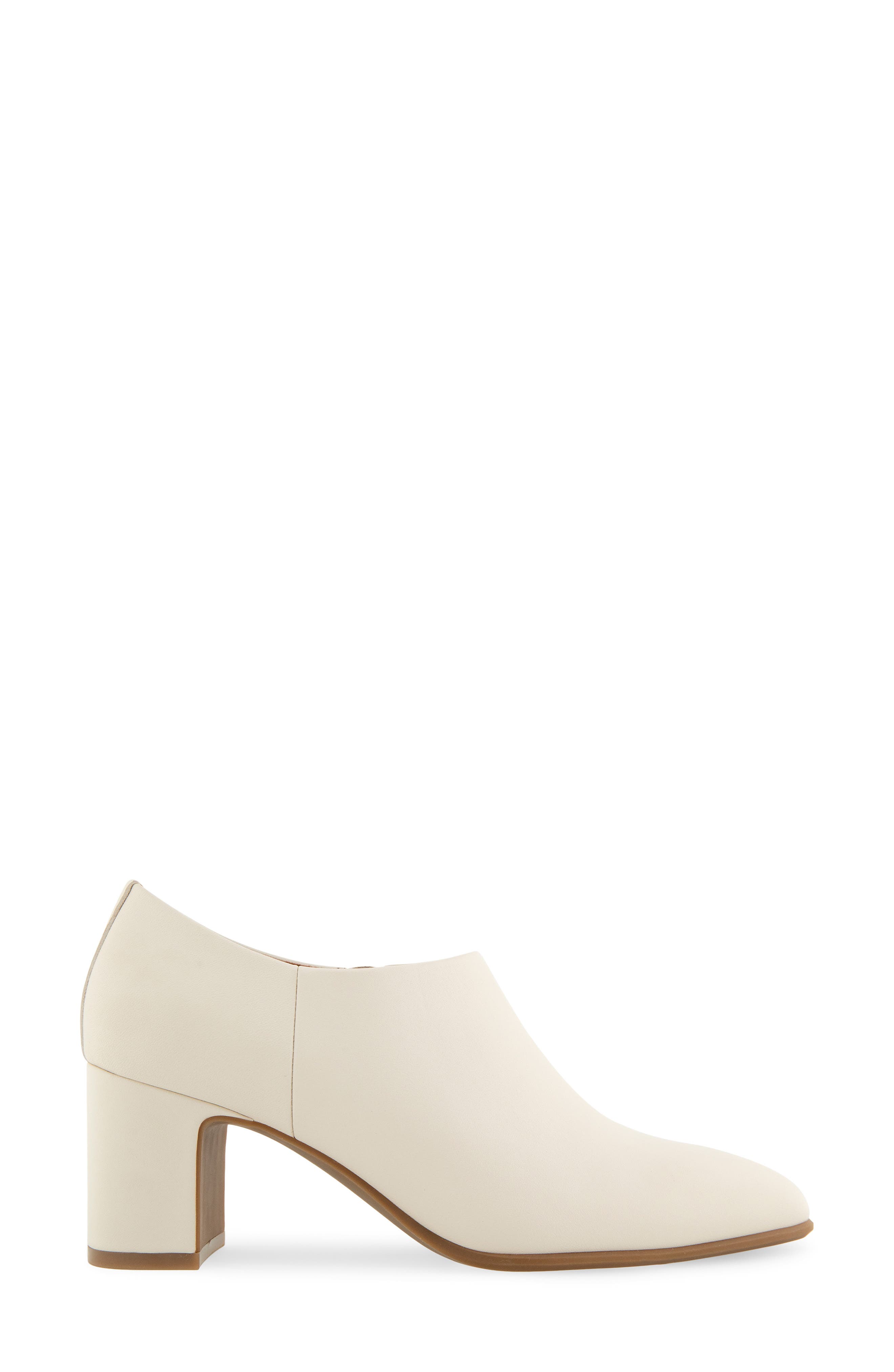 Melina Block Heel Bootie, Alternate, color, EGGNOG LEATHER