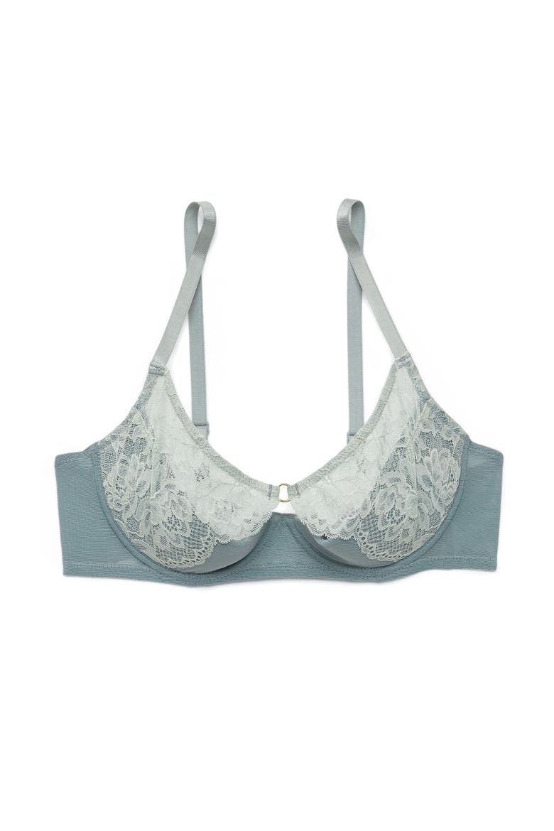 Abella Unlined Balconette Bra, Alternate, color, Dark grey