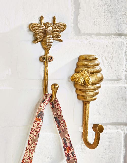 Tag Bee Wall Hook In Gold