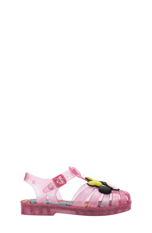 Shop Melissa X Disney® Mickey & Minnie Possession Fisherman Sandals In Pink Glitter