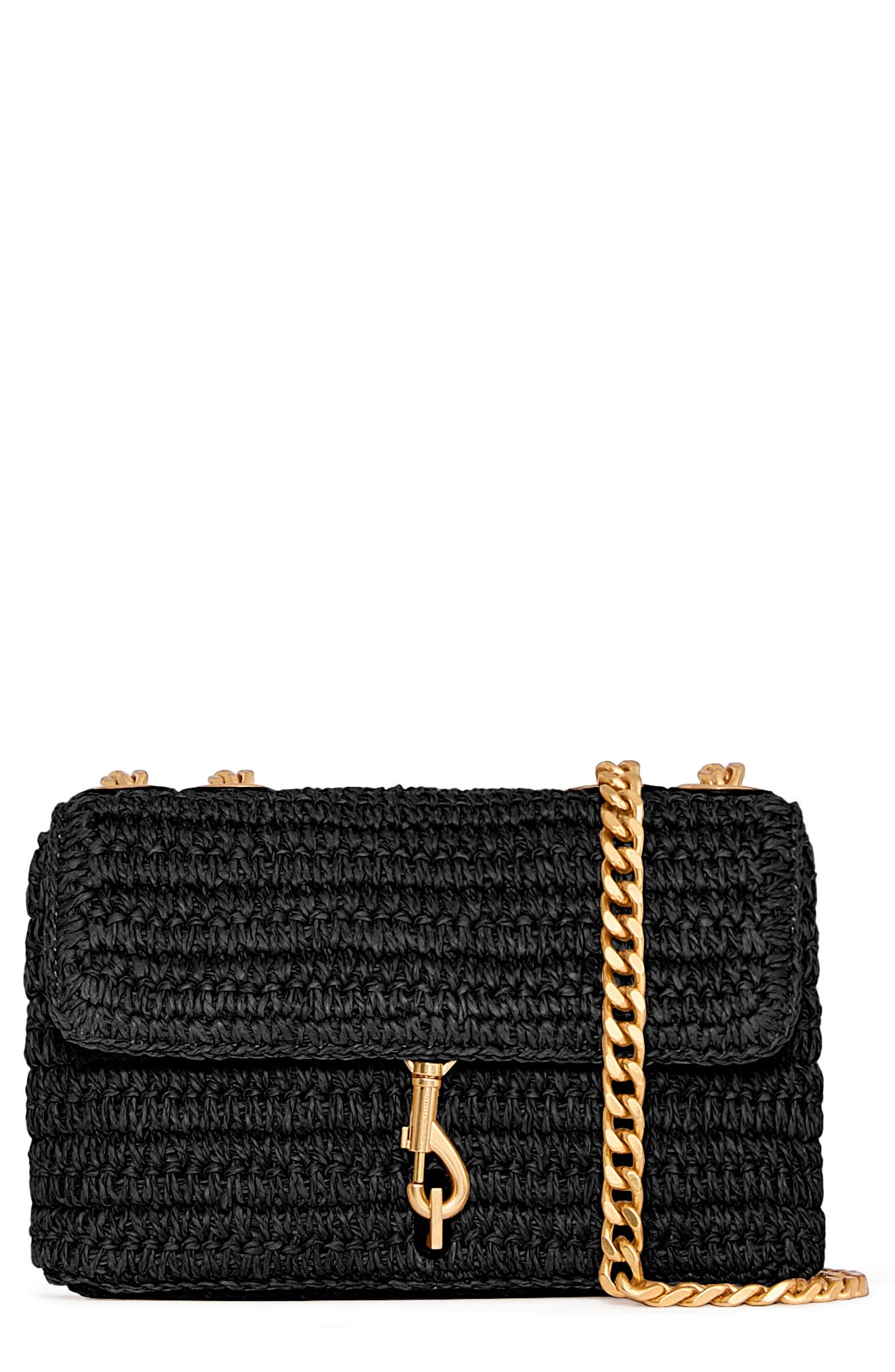 Rebecca Minkoff Small Edie Woven Convertible Crossbody Bag, Main, color, 