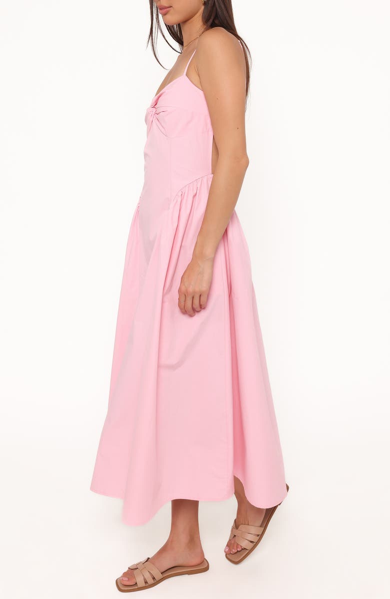 Petal & Pup Venice Open Back Cotton Midi Dress, Alternate, color, Pink
