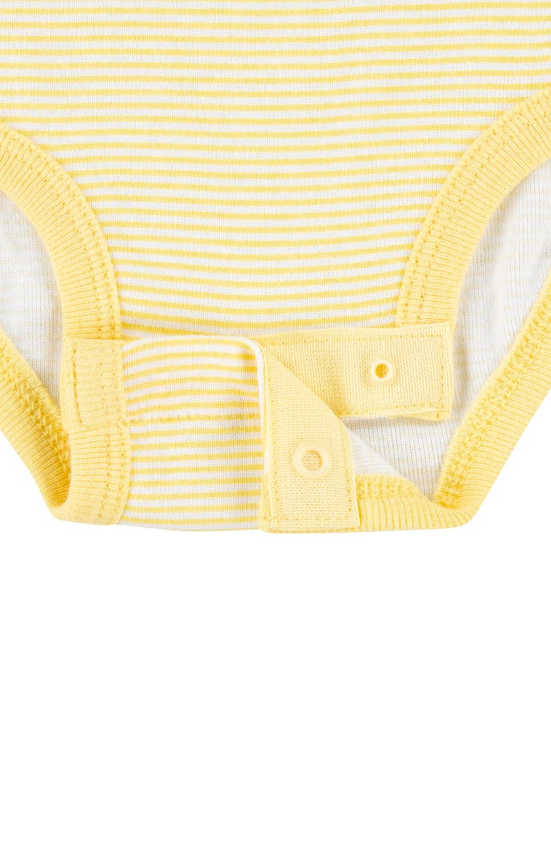 Nike Essentials 2-Pack Bodysuits & Joggers Set, Alternate, color, Dark Grey Heather/ Soft Yellow