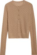 Lela Rose Crop Pointelle Cardigan