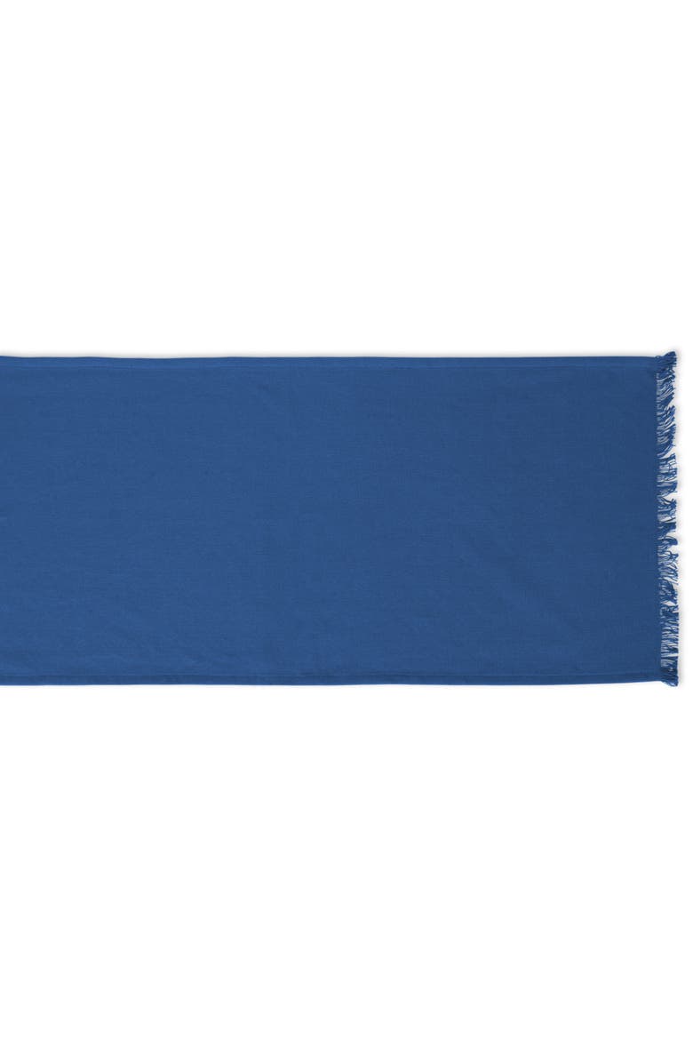 Solid Heavyweight Fringed Table Runner, Alternate, color, Navy
