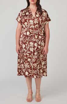 Estelle Solana Floral Print Midi Dress