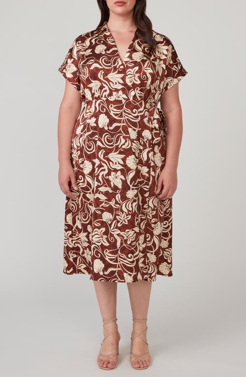 Estelle Solana Floral Print Midi Dress 