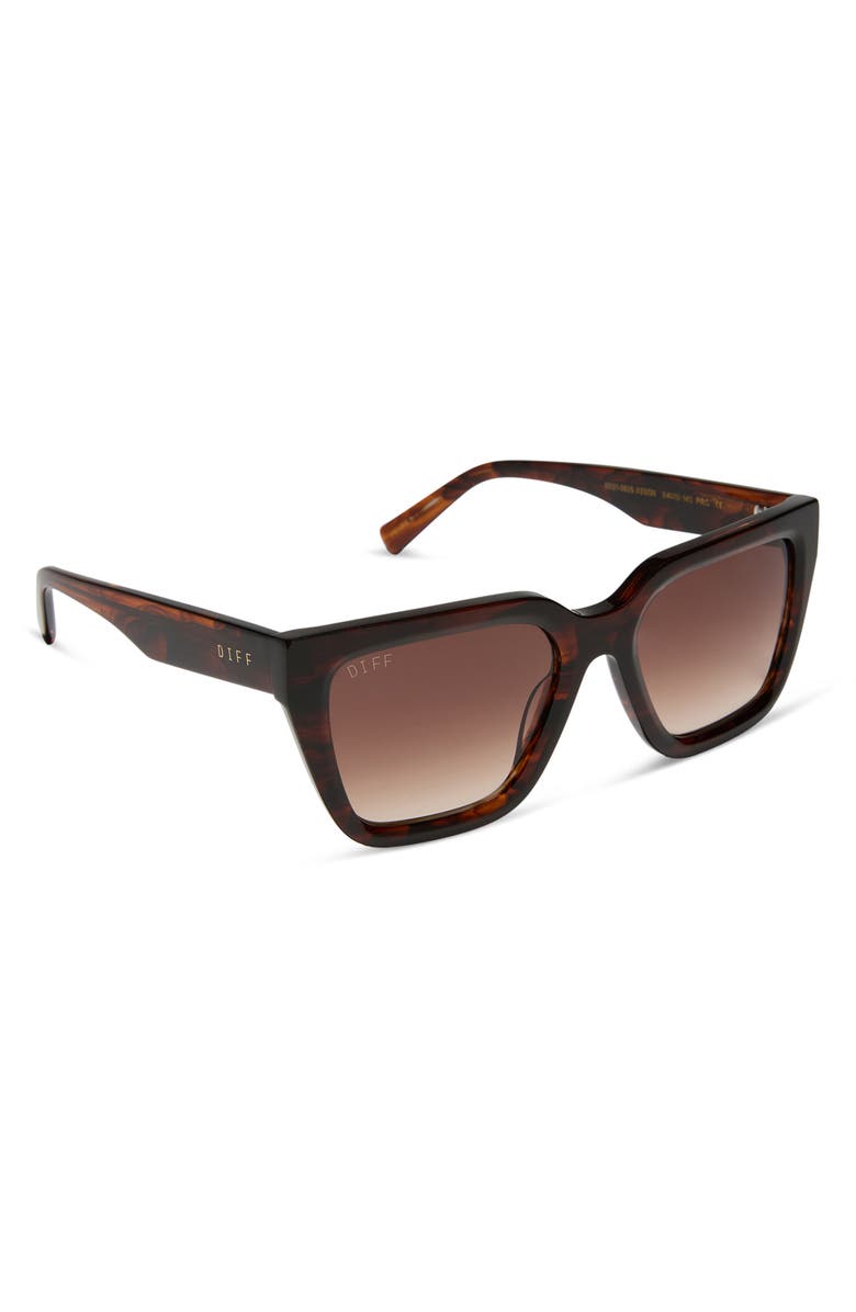 DIFF Amara 54mm Square Sunglasses, Alternate, color, Sequoia Tortoise / Brown