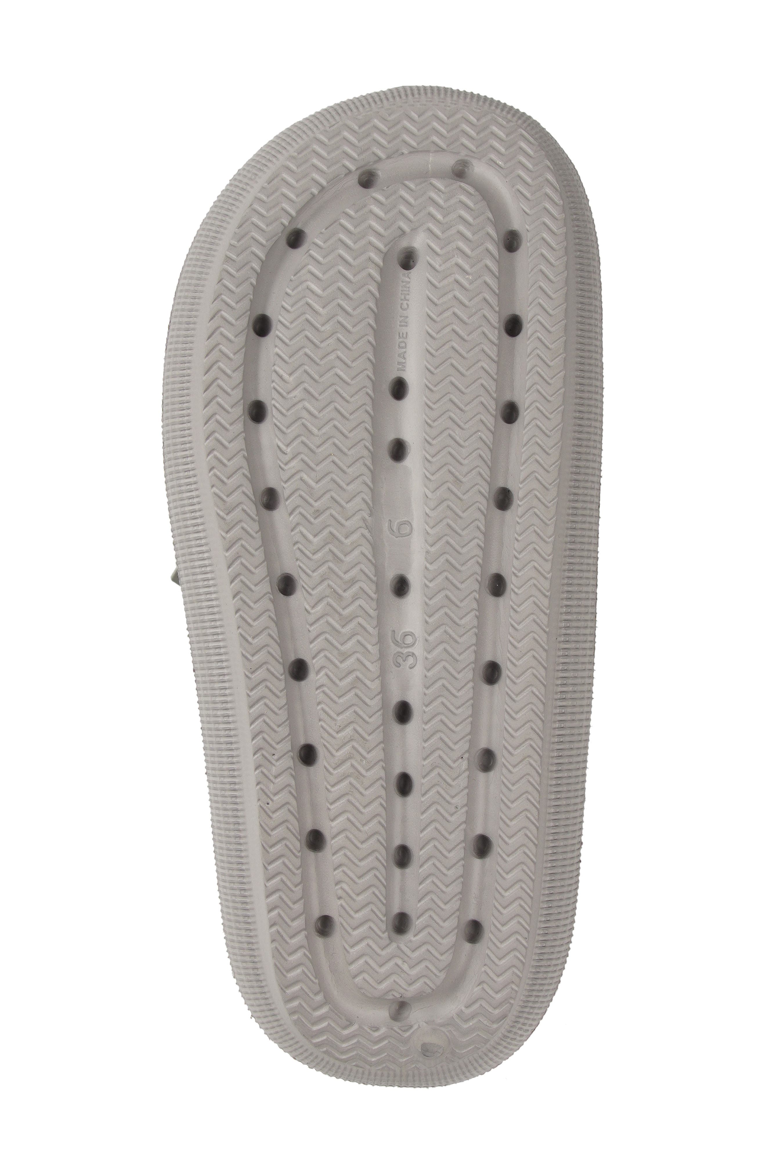 ROCK AND CANDY Faux Shearling Slide Sandal, Alternate, color, Light Gray