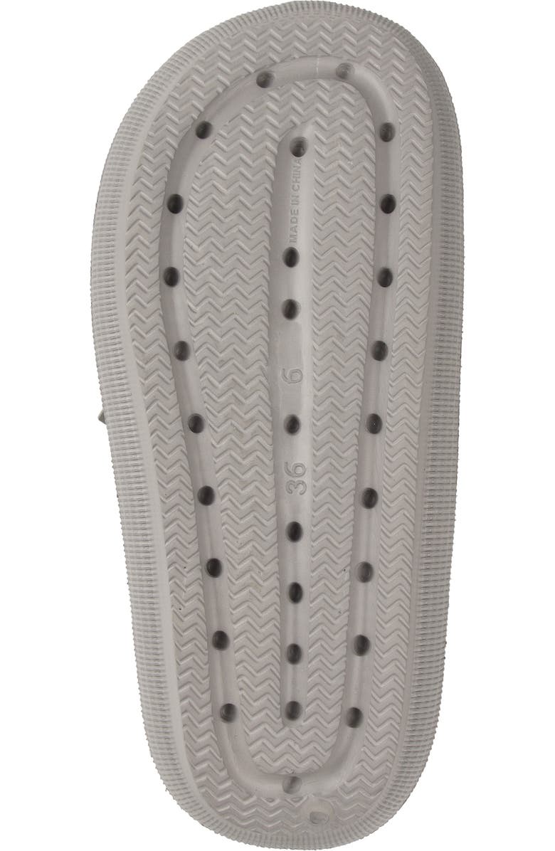 ROCK AND CANDY Faux Shearling Slide Sandal, Alternate, color, Light Gray