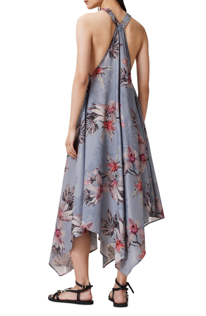 AllSaints Lil Handkerchief Hem Organic Cotton Dress, Alternate, color,