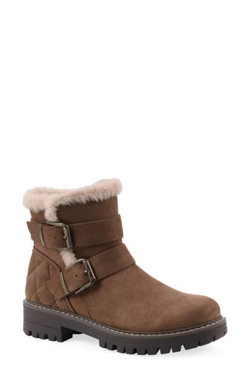 Cliffs By White Mountain Marvin Faux Fur Lined Bootie In Brown