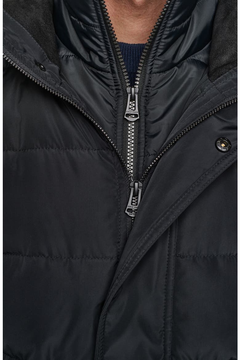 Hooded Down & Feather Fill Parka, Alternate, color, BLACK