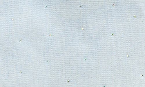 Doe A Dear Kids' Daisy Mesh Trim Denim Skirt In Blue